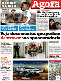 Capa do jornal Agora 31/01/2020
