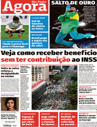 Capa do jornal Agora 02/08/2021