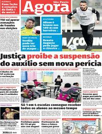 Capa do jornal Agora 03/08/2021