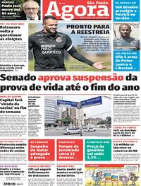 Capa do jornal Agora 12/08/2021