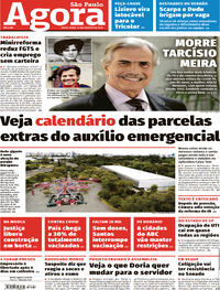 Capa do jornal Agora 13/08/2021