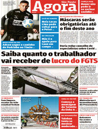 Capa do jornal Agora 18/08/2021