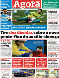 Capa do jornal Agora 19/08/2021