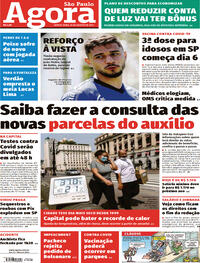 Capa do jornal Agora 26/08/2021