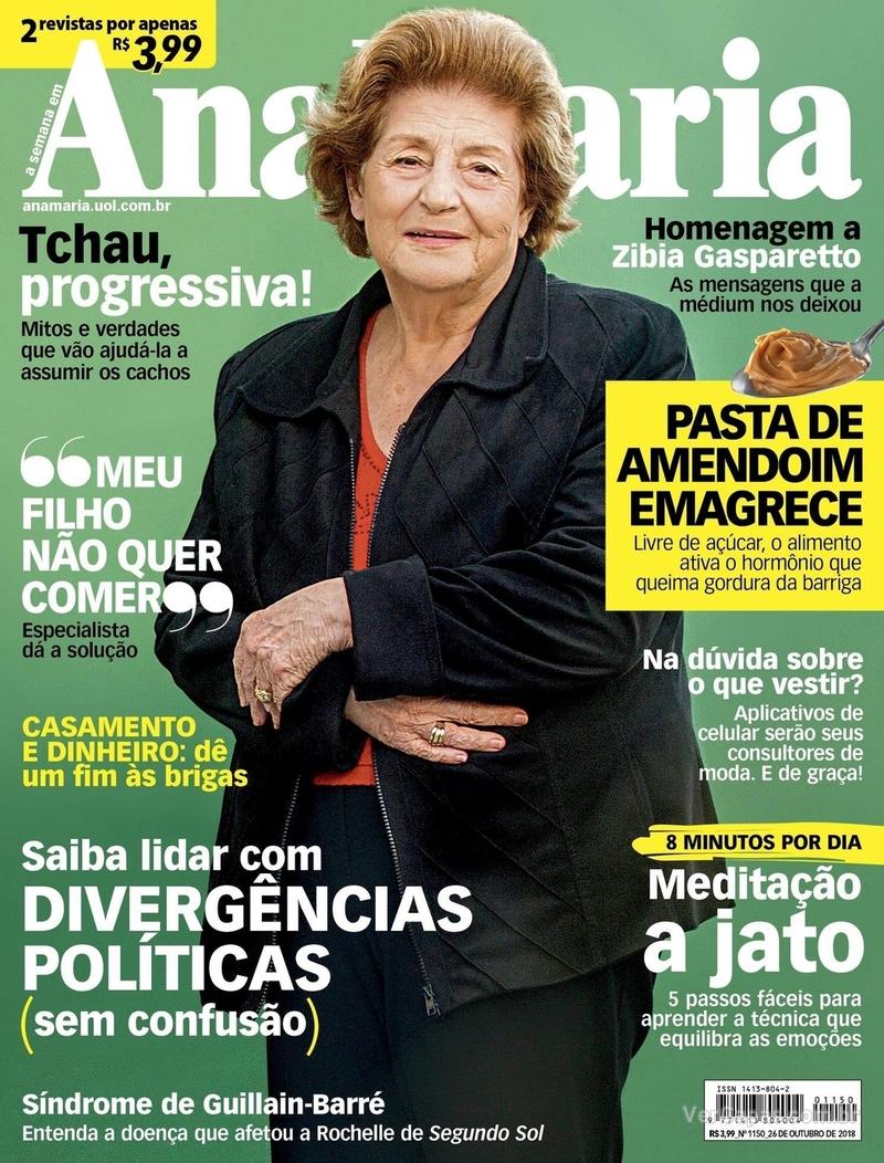 Capa da revista Ana Maria 24/10/2018