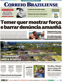 Capa do jornal Correio Braziliense 01/08/2017