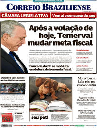 Capa do jornal Correio Braziliense 02/08/2017