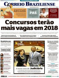 Capa do jornal Correio Braziliense 03/12/2017