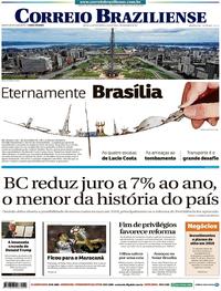 Capa do jornal Correio Braziliense 07/12/2017