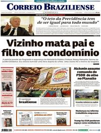 Capa do jornal Correio Braziliense 10/12/2017