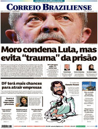 Capa do jornal Correio Braziliense 13/07/2017