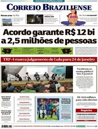 Capa do jornal Correio Braziliense 13/12/2017