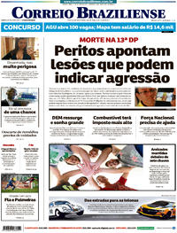 Capa do jornal Correio Braziliense 20/07/2017