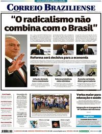 Capa do jornal Correio Braziliense 20/12/2017