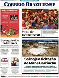 Capa do jornal Correio Braziliense 22/12/2017