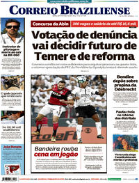Capa do jornal Correio Braziliense 31/07/2017