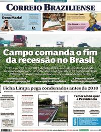 Capa do jornal Correio Braziliense 02/03/2018
