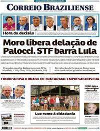 Capa do jornal Correio Braziliense 02/10/2018