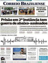 Capa do jornal Correio Braziliense 03/04/2018