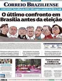 Capa do jornal Correio Braziliense 03/10/2018