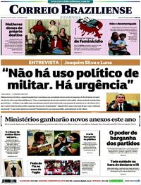 Capa do jornal Correio Braziliense 04/03/2018