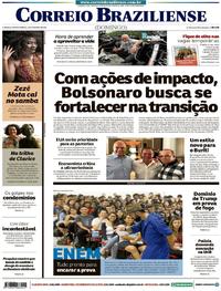 Capa do jornal Correio Braziliense 04/11/2018
