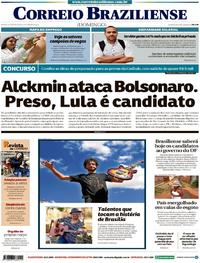 Capa do jornal Correio Braziliense 05/08/2018