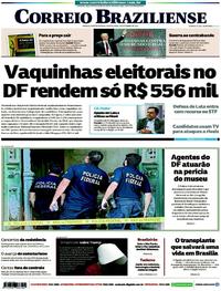 Capa do jornal Correio Braziliense 05/09/2018