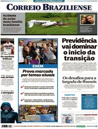 Capa do jornal Correio Braziliense 05/11/2018