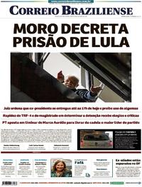 Capa do jornal Correio Braziliense 06/04/2018