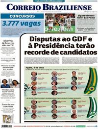 Capa do jornal Correio Braziliense 06/08/2018
