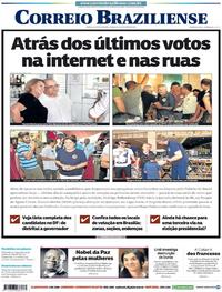 Capa do jornal Correio Braziliense 06/10/2018