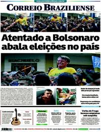Capa do jornal Correio Braziliense 07/09/2018
