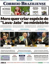 Capa do jornal Correio Braziliense 07/11/2018