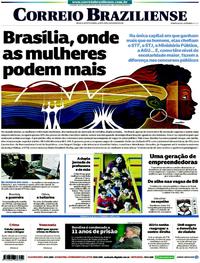 Capa do jornal Correio Braziliense 08/03/2018
