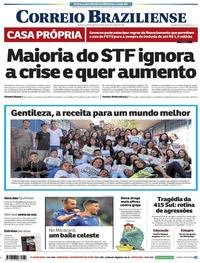 Capa do jornal Correio Braziliense 09/08/2018
