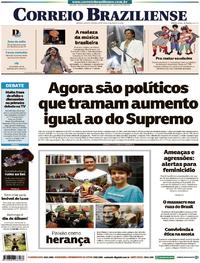 Capa do jornal Correio Braziliense 10/08/2018