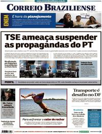 Capa do jornal Correio Braziliense 10/09/2018