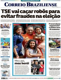 Capa do jornal Correio Braziliense 11/08/2018