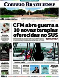 Capa do jornal Correio Braziliense 13/03/2018