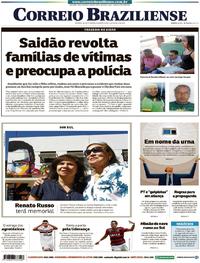 Capa do jornal Correio Braziliense 13/08/2018