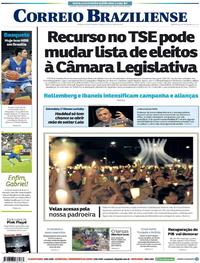 Capa do jornal Correio Braziliense 13/10/2018