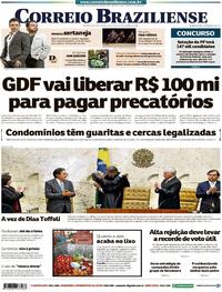 Capa do jornal Correio Braziliense 14/09/2018