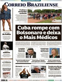 Capa do jornal Correio Braziliense 15/11/2018