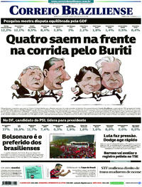 Capa do jornal Correio Braziliense 16/08/2018