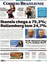 Capa do jornal Correio Braziliense 16/10/2018