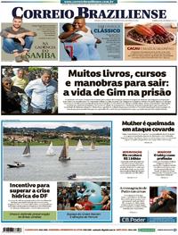 Capa do jornal Correio Braziliense 19/03/2018