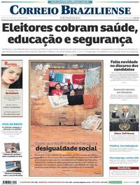 Capa do jornal Correio Braziliense 19/08/2018