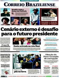 Capa do jornal Correio Braziliense 19/10/2018