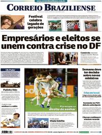 Capa do jornal Correio Braziliense 19/11/2018